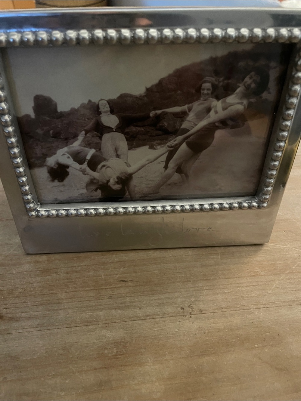 Mariposa Silver Beaded 'Live. Laugh. Love.' Photo Frame - Picture 4 of 8